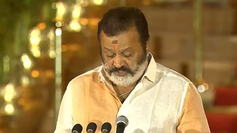 Suresh Gopi takes oath as Union Minister.