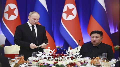 Russian President Vladimir Putin and North Korean leader Kim Jong Un
