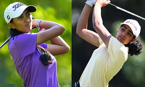 Aditi Ashok (L) and Diksha Dagar (R)