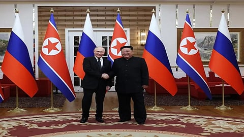 Russian President Vladimir Putin and North Korean leader Kim Jong Un