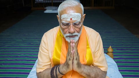 Prime minister Narendra Modi in Kanyakumari on Saturday.