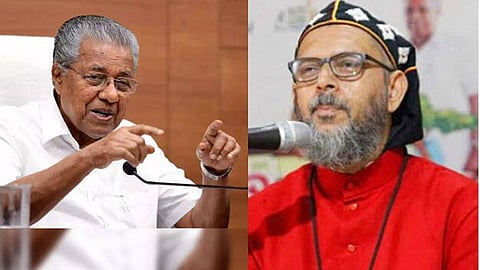 Kerala CM P Vijayan and Geevarghese Coorilos, former Metropolitan of Niranam Diocese of the Malankara Jacobite Syriac Orthodox Church