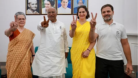 Congress leaders after poll results