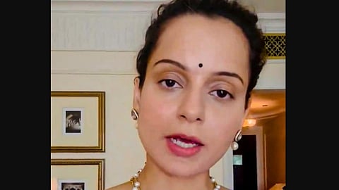 Actor and newly elected BJP MP Kangana Ranaut speaks during a video message after she was allegedly slapped by a CISF woman constable at the Chandigarh airport when she was on her way to Delhi.