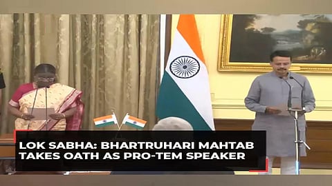 B Mahtab take oath as 'speaker pro-tem'