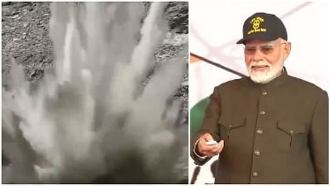 PM Narendra Modi carried out the "first blast"