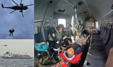 Critically injured Chinese mariner airlifted from bulk carrier off Mumbai coast