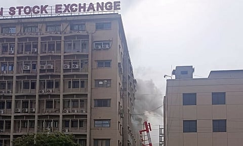 Fire breaks out at Pak Stock Exchange building in Karachi