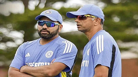 India skipper Rohit Sharma and Head coach Rahul Dravid