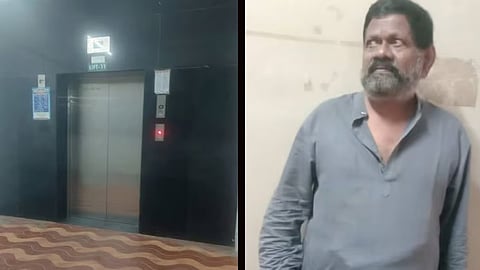 Government Medical College Hospital  lift  and Ulloor resident Ravindran Nair