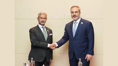 External Affairs Minister S Jaishankar with his Turkiye counterpart Hakan Fidan