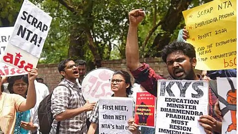 Student protest against NTA