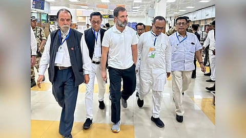 Congress leader Rahul Gandhi reaches Imphal