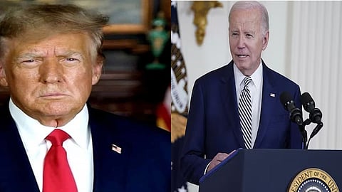Former President Donald Trump and US President Joe Biden