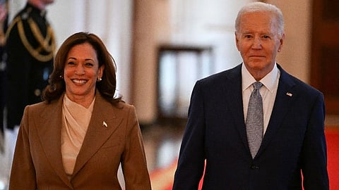 Vice President Kamala Harris and US President Joe Biden
