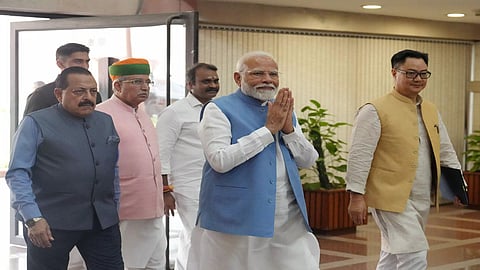PM Narendra Modi participates in NDA MPs' meet