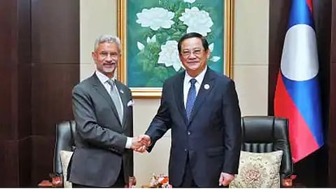 External Affairs Minister S Jaishankar and Laos PM Sonexay Siphandone