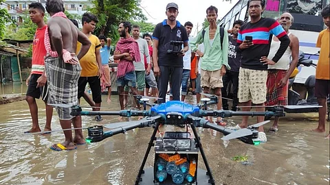 Food delivery by drone to reach landslide-ravaged Wayanad villages