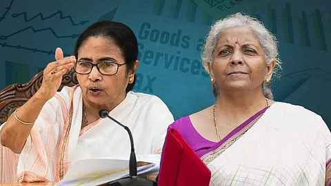 West Bengal CM Mamata Banerjee and Union Finance Minister Nirmala Sitharaman