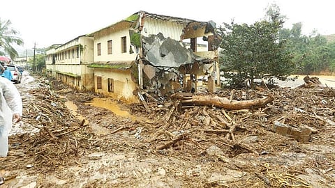 Vellarimala Govt High School, Wayanad, the view after landslide tragedy