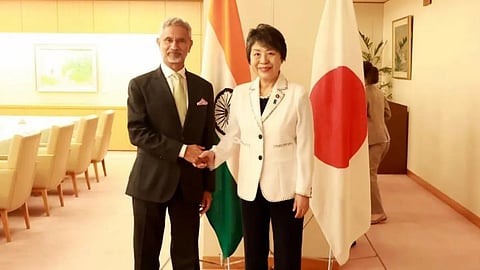 External Affairs Minister S Jaishankar with his Japanese counterpart Yoko Kamikaw