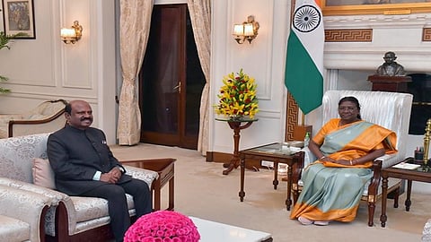 West Bengal Governor C V Ananda Bose meets President Droupadi Murmu at the Rashtrapati Bhavan