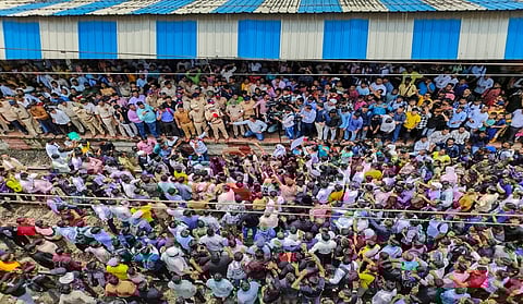 Thousands of protesters on Tuesday blocked railway tracks at Badlapur station and stormed the school building over the incident