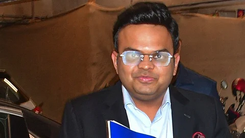BCCI secretary Jay Shah arrives for a meeting between BCCI officials and IPL teams' owners at the board's head office in Mumbai, Wednesday, July 31, 2024.
