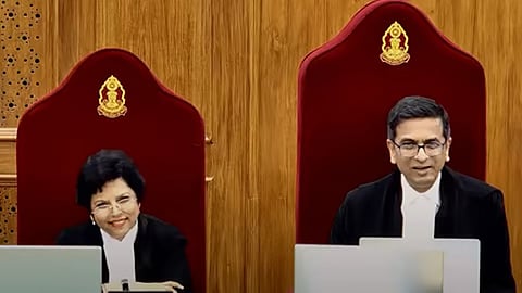 Justice Hima Kohli and Chief Justice of India D Y Chandrachud