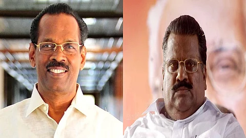 New LDF convener of Kerala T P Ramakrishnan (L) and E P Jayarajan, former convener