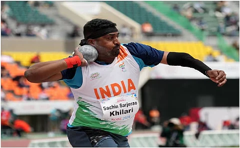 World champion Sachin Khilari wins silver in men's shot put (F46) in Paralympics