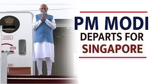 PM Narendra Modi departs for Singapore