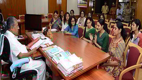 Kerala CM P Vijayan holds discussion with WCC members