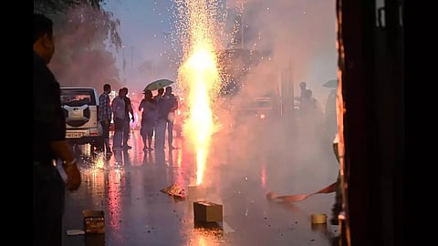 Delhi Police files FIR over fireworks outside Kejriwal's residence