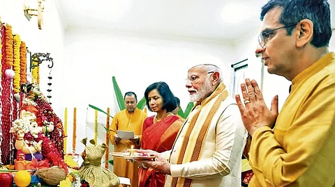 Congress, its ecosystem "angry" with me for participating in Ganesh Puja: PM Modi; Congress hits back