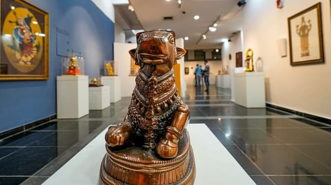 Prime Minister's mementos displayed at National Modern Art Gallery, in New Delhi, Monday, Sept. 16, 2024.
