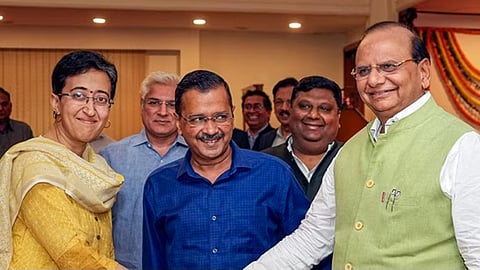 Delhi CM Arvind Kejriwal tender his resignation to Lieutenant Governor V K Saxena