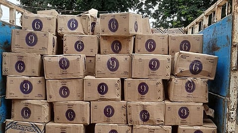 135 cartons of liquor bottles seized from govt office in 'dry' Bihar, 7 held