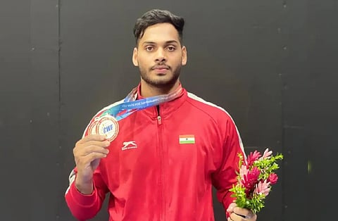Indian weightlifter Valluri Ajaya Babu