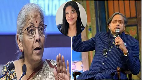 Congress Leader Sashi Tharoor criticies Union Minister Nirmala Sitharaman