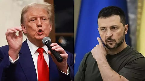 Former US President Donald Trump and Ukrainian President Volodymyr Zelenskyy