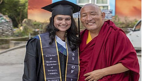 Pinki Haryan, along with her parents, begged on the streets and scavenged for food in garbage dumps in Mcleodganj