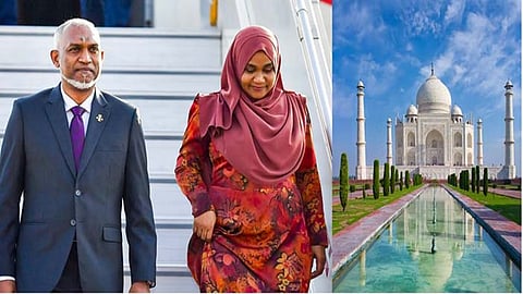 Maldives President Mohamed Muizzu and First Lady Sajidha Mohamed