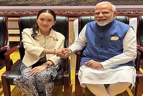 Thailand PM Paetongtarn Shinawatra and PM Narendra Modi