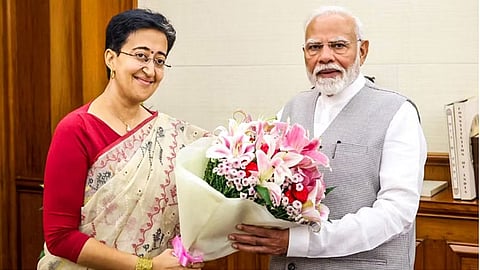 Delhi CM Atishi and PM Narendra Modi