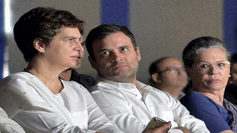 Priyanka Gandhi Vadra with Rahul and Sonia