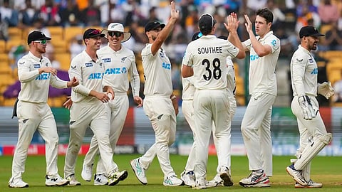 New Zealand team won the first cricket test against India in a three match series