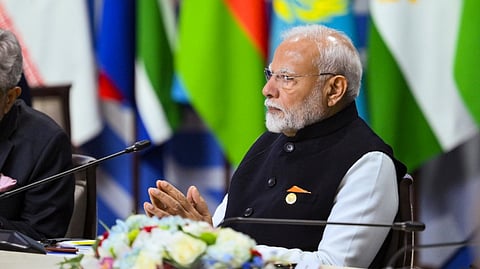 Prime Minister Narendra Modi during the 16th BRICS Summit, in Kazan, Russia, Wednesday, Oct. 23, 2024.