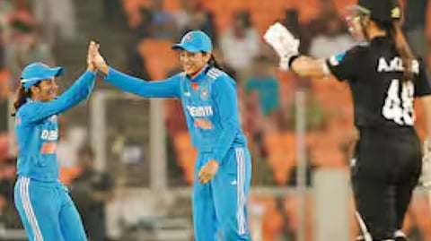 Radha Yadav stars in India's 59-run win over NZ in first women's ODI