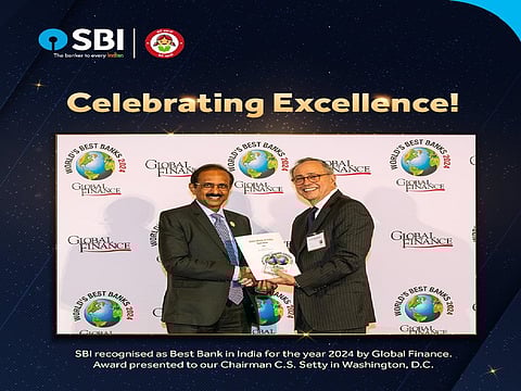 SBI named Best Bank in India for 2024 by Global Finance Magazine